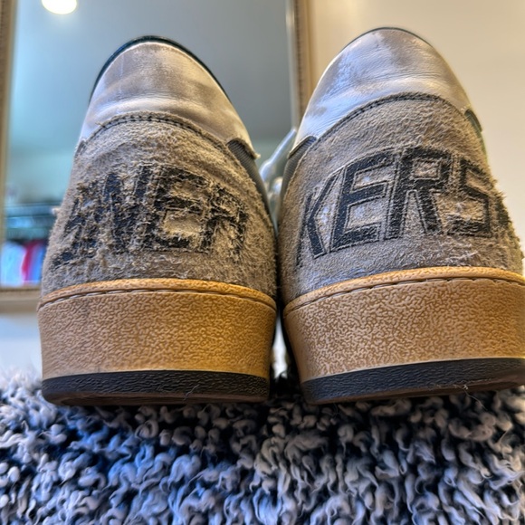 Golden Goose Ballstar sneakers, silver mesh design, in good used condition - Picture 8 of 16